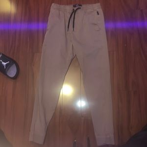 Holister Khaki Joggers Small